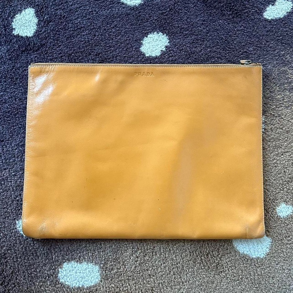 Prada leather envelope clutch bags